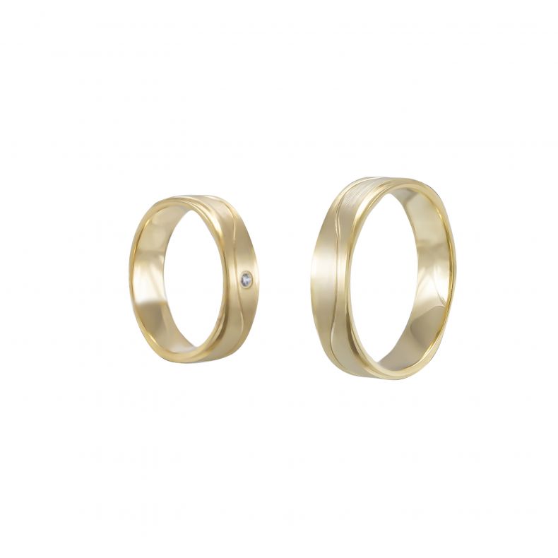 Wedding Arany 14k Karikagyűrű