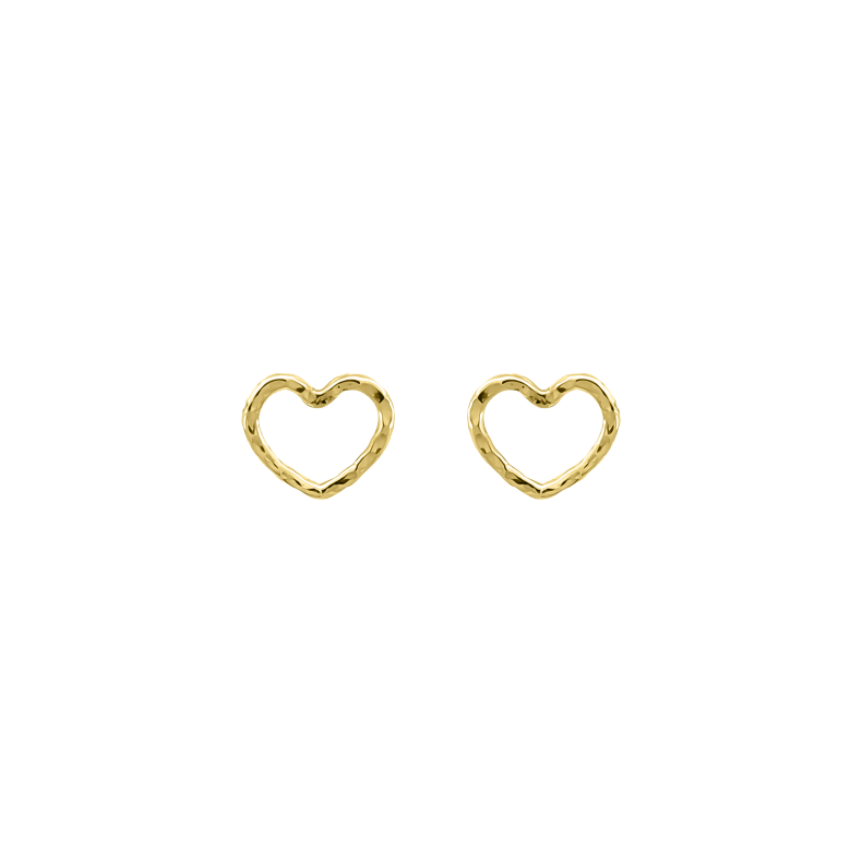 Grav Quintessa Heart Contour ARANY 14K Fülbevaló