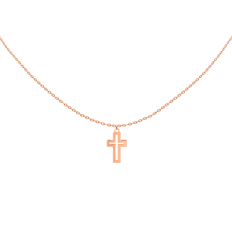 Grav Cross Contour Arany 14K Nyaklánc