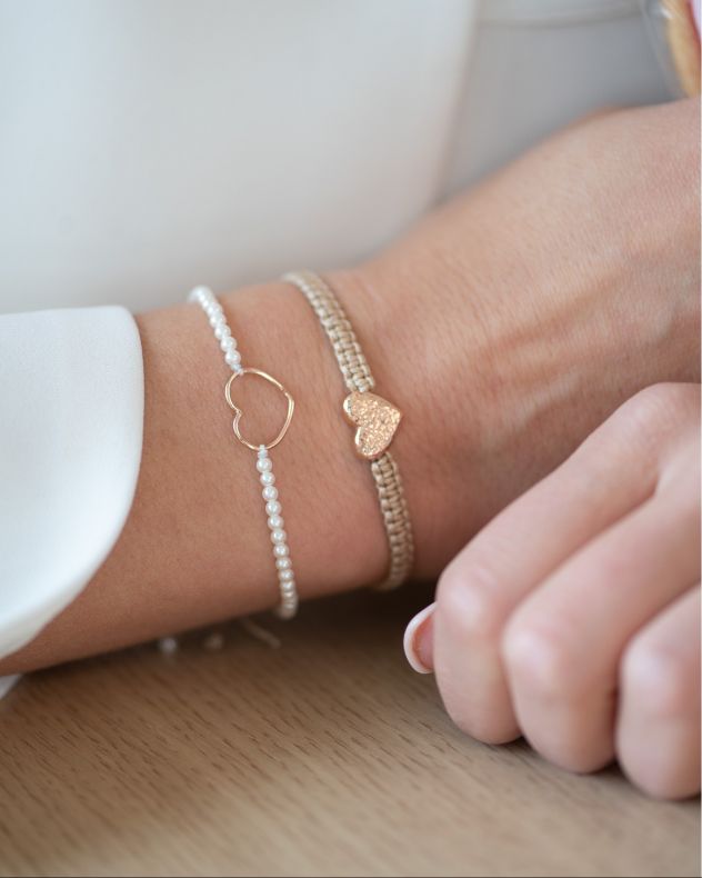 GRAV Luna Heart Arany 14K Karkötő