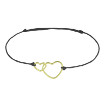 Grav Double Heart Arany 14K Karkötő