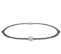 Grav Pearly Gemstone Karkötő