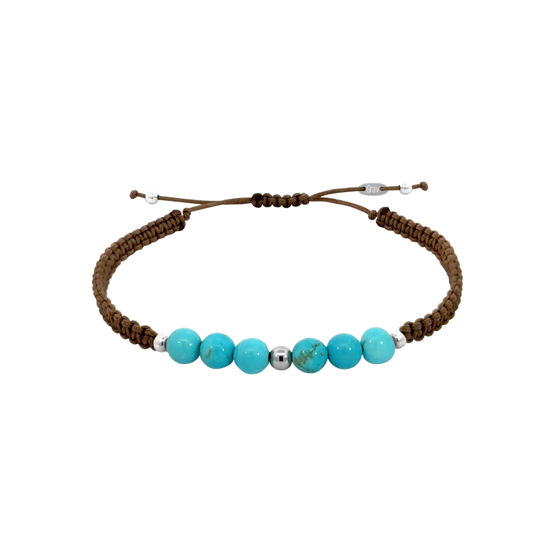 GRAV Macrame Turquoise Ezüst 925 Karkötő
