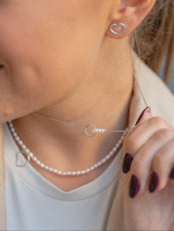GRAV Pearl Hoop ARANY 14K Nyaklánc