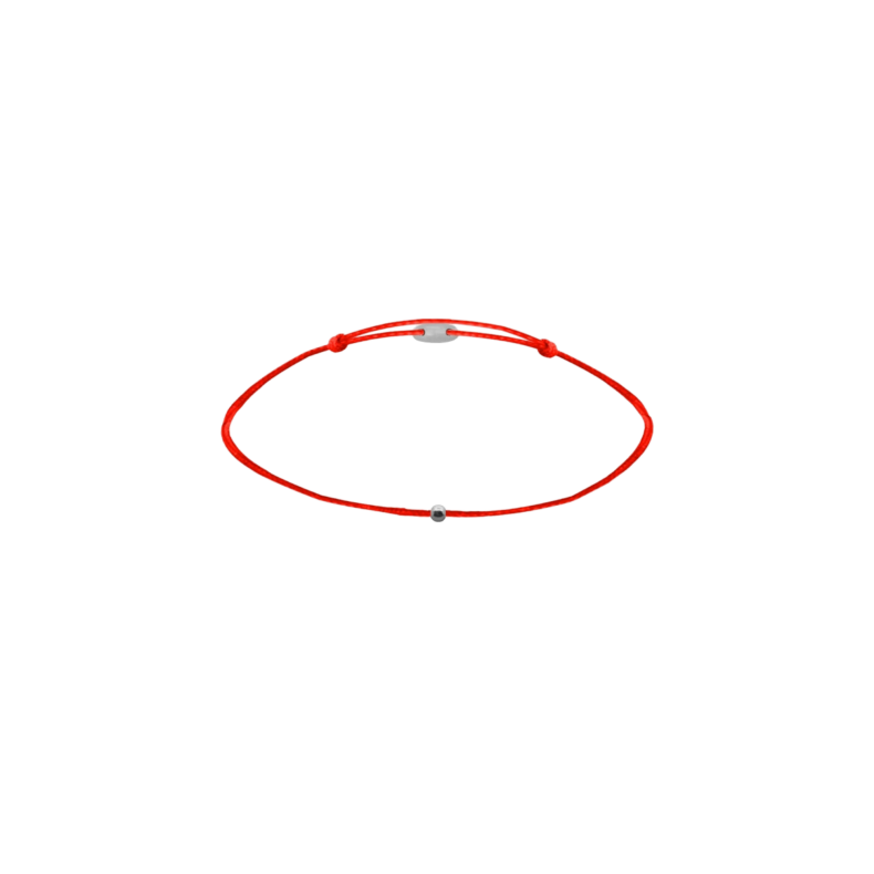 GRAV Piros Védelmező Baby Ezüst 925 Fonalas Karkötő