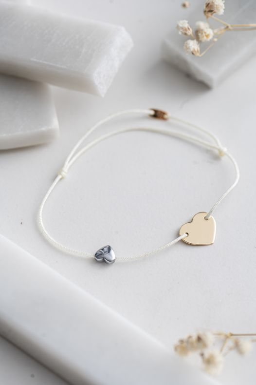 GRAV Heart Arany 14K Fonalas Karkötő