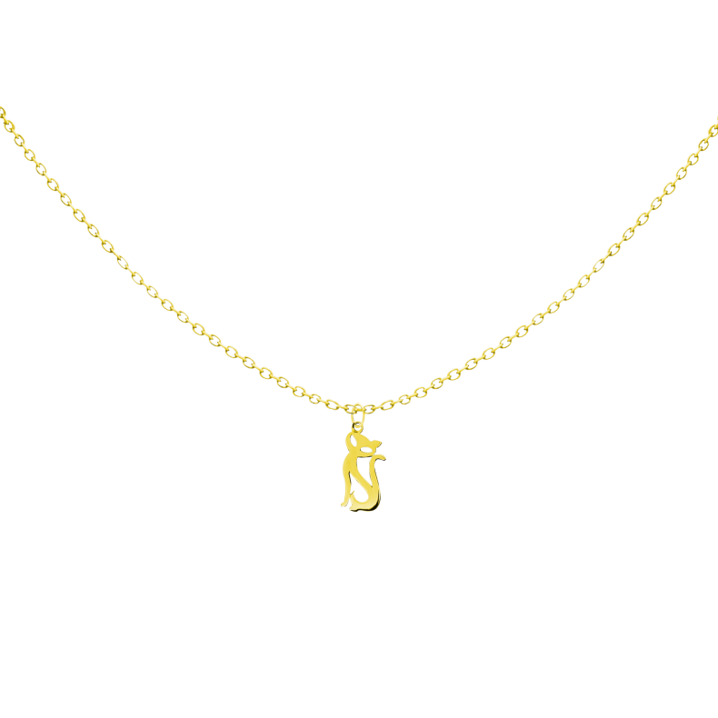 GRAV Cat Contour Arany 14K Nyaklánc