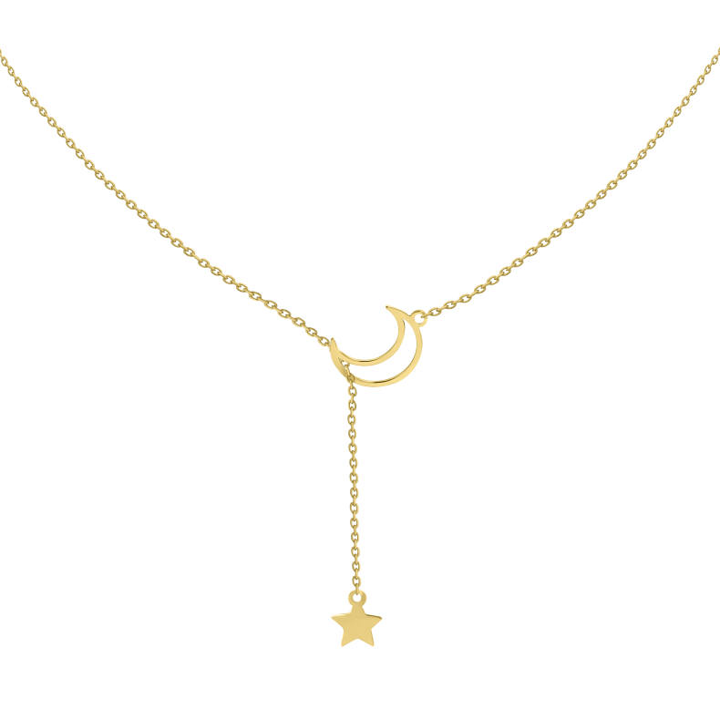 GRAV Moon And Star Arany 14K Nyaklánc