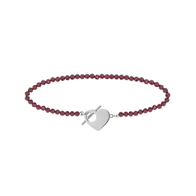 GRAV Léa Heart Mineral Ezüst 925 Karkötő