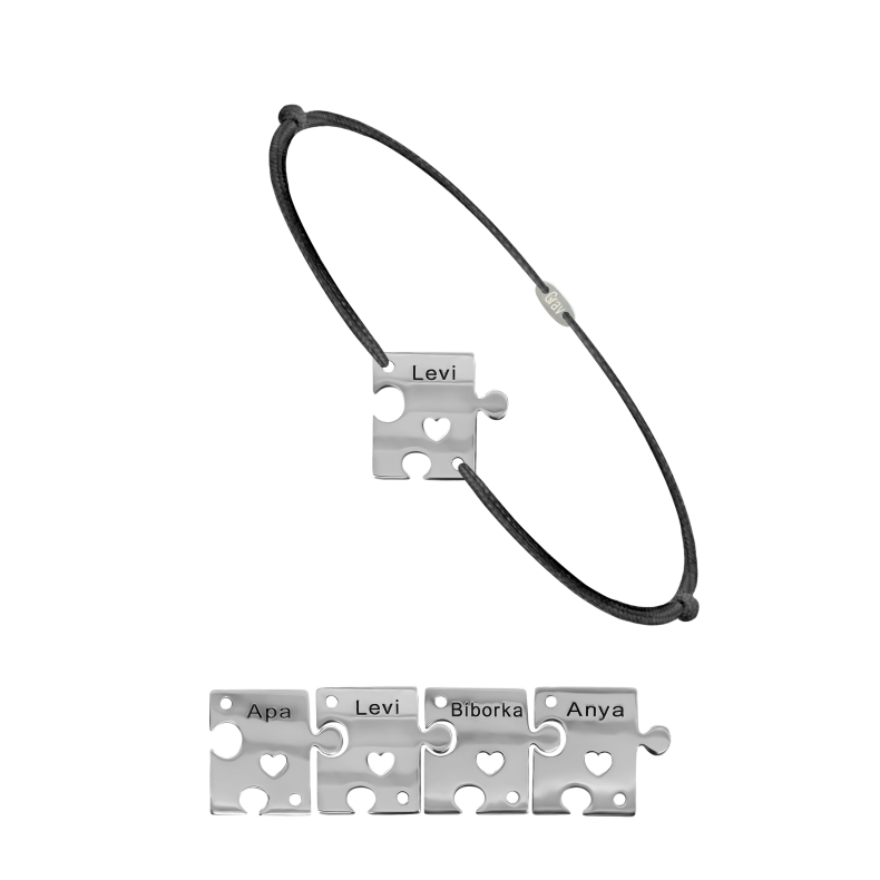 GRAV Puzzle Family 4 Ezüst 925 Fonalas Karkötő