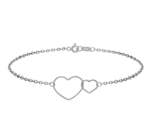 Grav Double Heart Arany 14K Karkötő