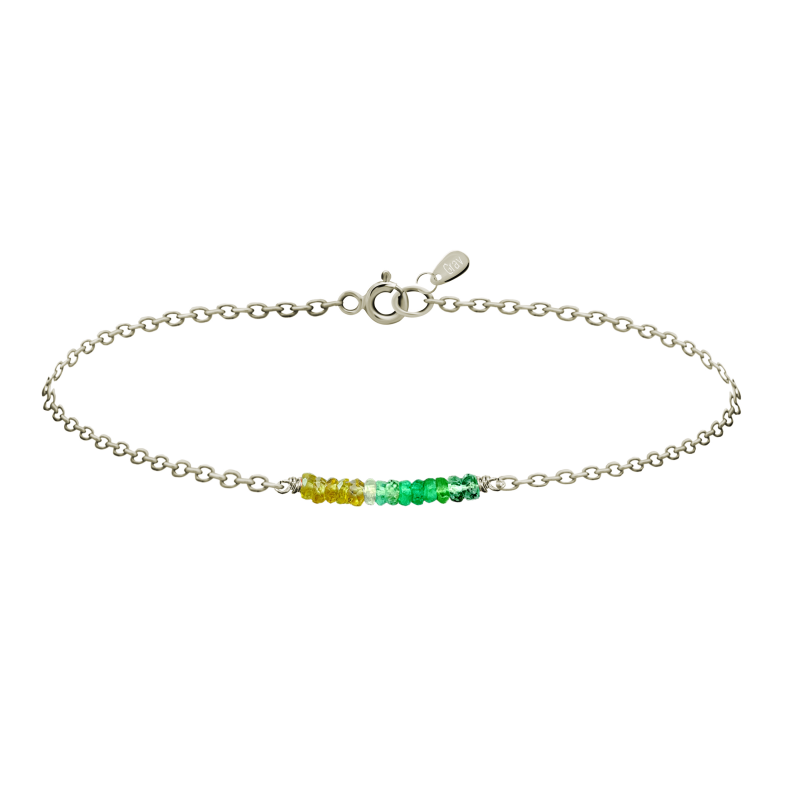 GRAV Rayfield Zafír Smaragd Arany 14K Karkötő