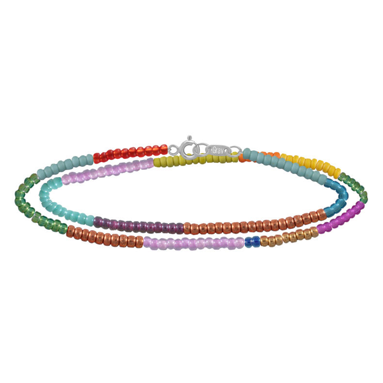 GRAV Symbol Rainbow Double EZÜST 925 Karkötő