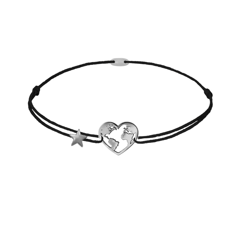 GRAV Travel Love Ezüst 925 Fonalas Karkötő