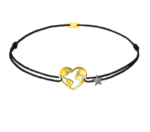 GRAV Travel Love Arany 14K Fonalas Karkötő