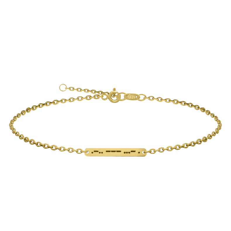 GRAV Morse LOVE Arany 14K Bokalánc