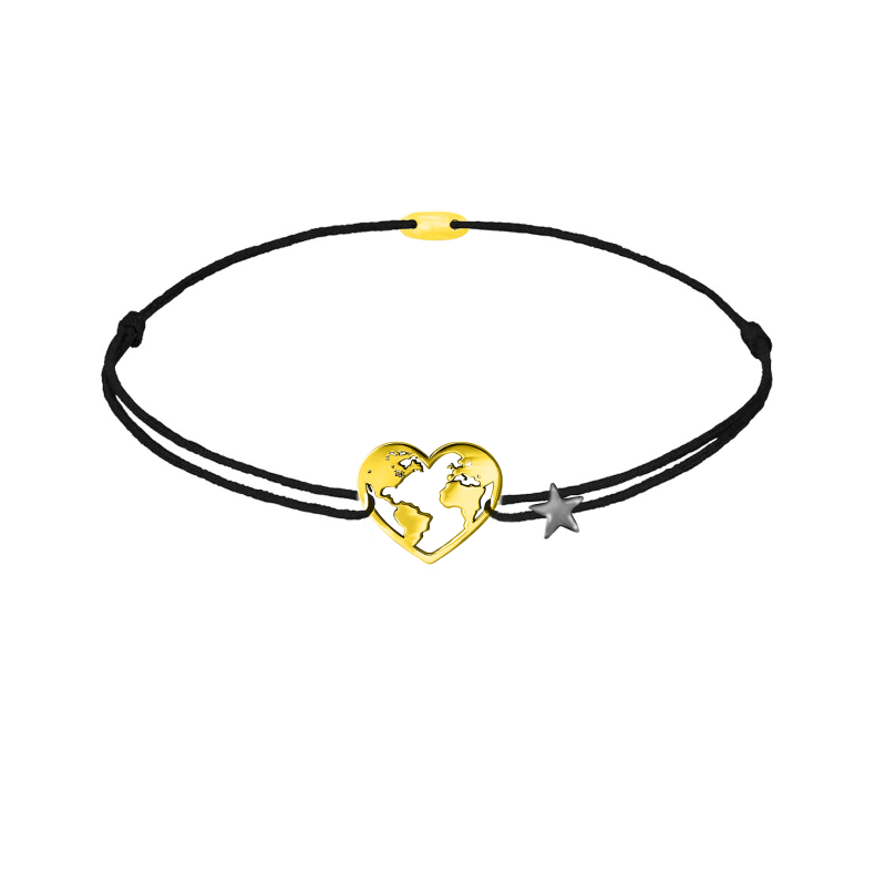 GRAV Travel Love Arany 14K Fonalas Karkötő