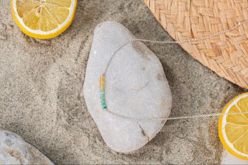 GRAV Rayfield Zafír Smaragd Arany 14K Nyaklánc