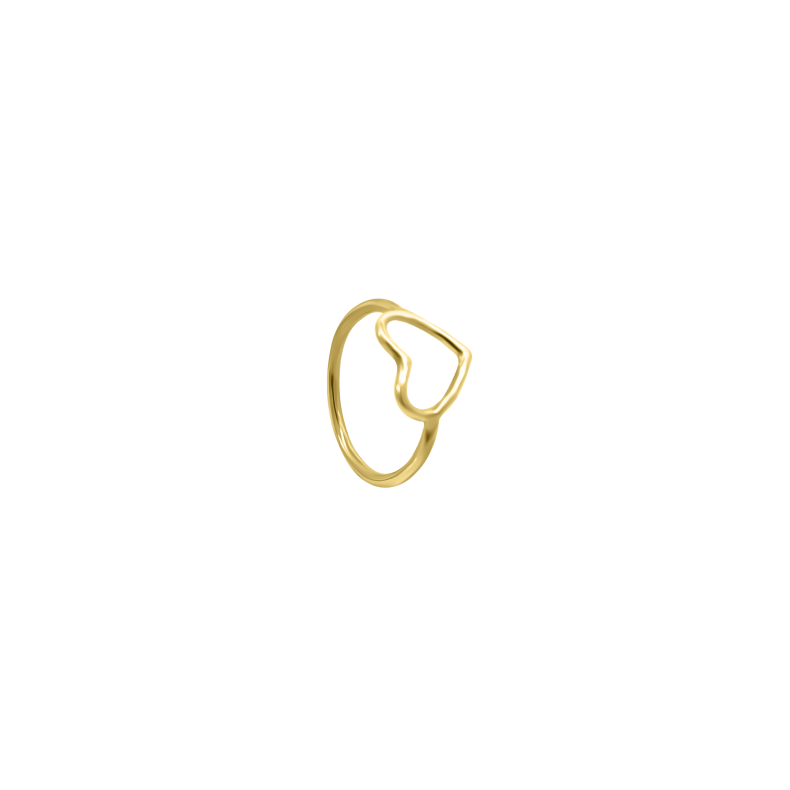 GRAV Heart Contour Arany 14K Ujjperc Gyűrű