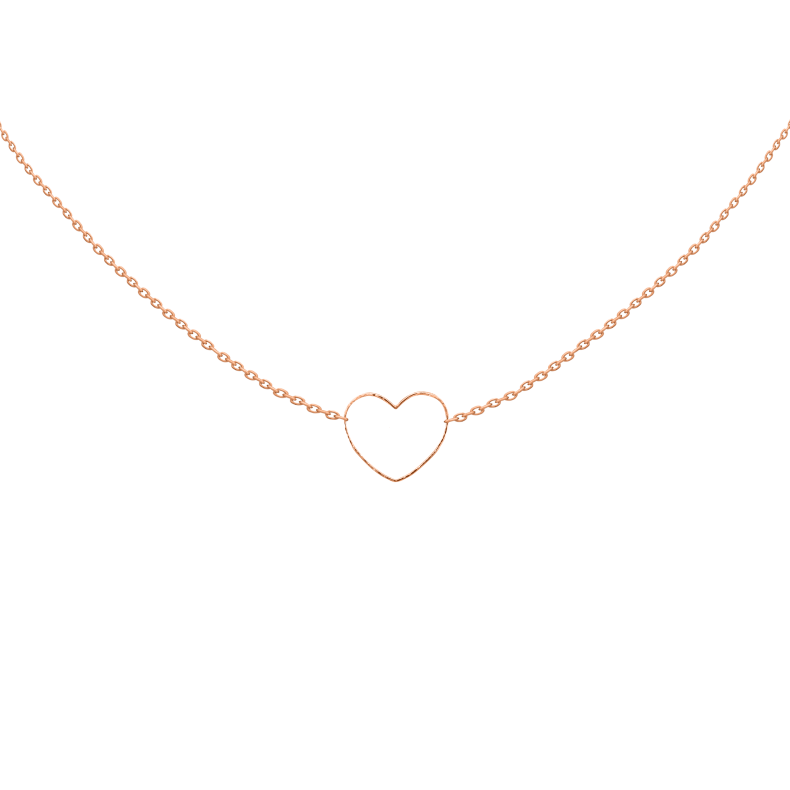 GRAV Quintessa Big Heart Contour Arany 14K Nyaklánc