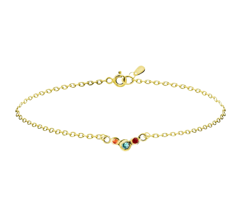 GRAV Chloee 3 Curve Arany 14K Karkötő