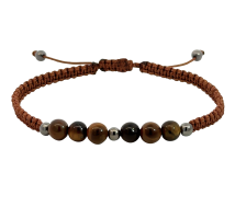 GRAV Macrame Savage Men Ezüst 925 Ásvány Karkötő