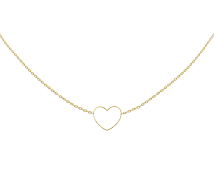 GRAV Quintessa Big Heart Contour Arany 14K Nyaklánc