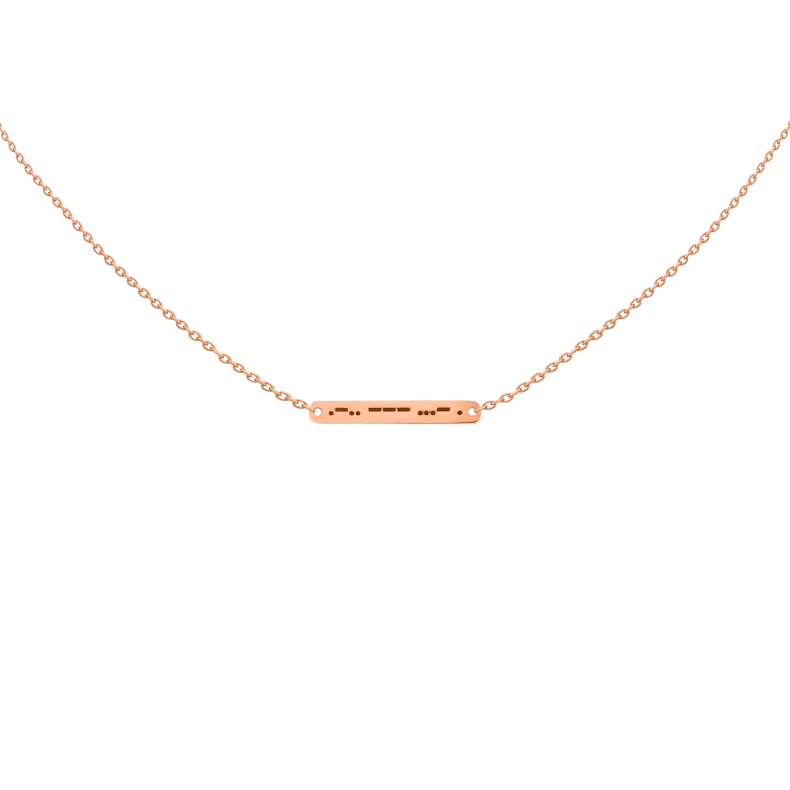 GRAV Morse LOVE Arany 14K Nyaklánc