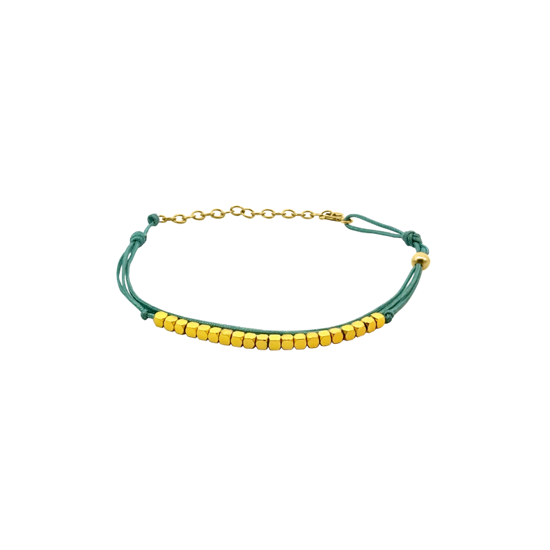 GRAV Green & Gold Hematite Ezüst 925 Karkötő