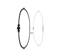 Grav  Double Pearl Onyx Ezüst 925 Karkötő