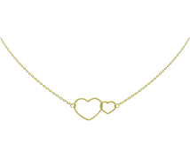 Grav Double Heart Arany 14K Nyaklánc