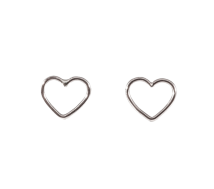 Grav Contour Heart Ezüst 925 Fülbevaló