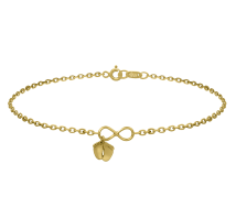 Grav Infinity Baby Feet Arany 14K Karkötő