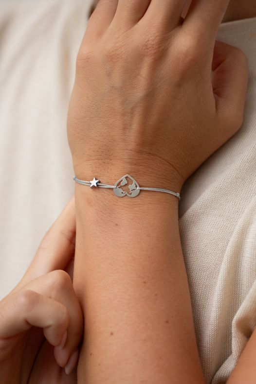 GRAV Travel Love Ezüst 925 Fonalas Karkötő