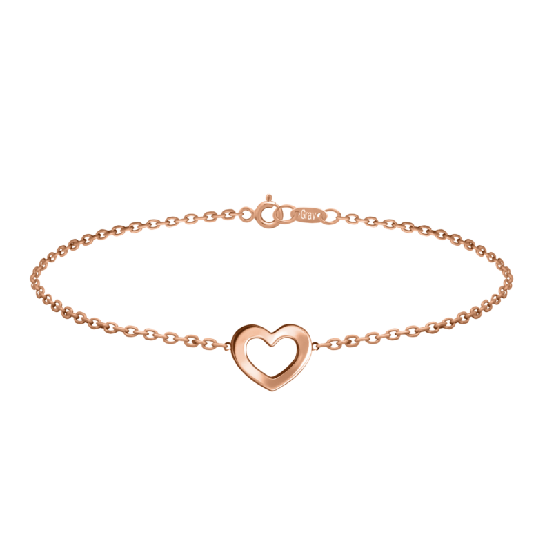 Grav Heart Arany 14K Karkötő