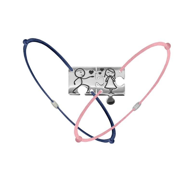 GRAV Puzzle Couple In Love Ezüst 925 Karkötő