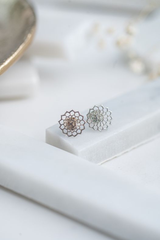 Grav Mandala Ezüst 925 Fülbevaló