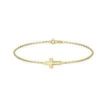 Grav Cross Contour Arany 14K Karkötő