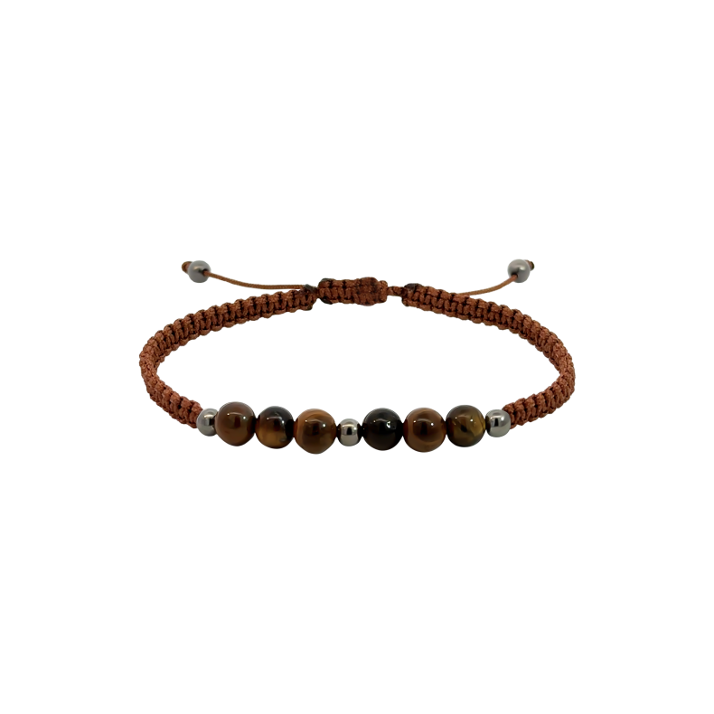 GRAV Macrame Savage Men Ezüst 925 Ásvány Karkötő