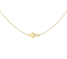 Grav Cross Contour Arany 14K Nyaklánc