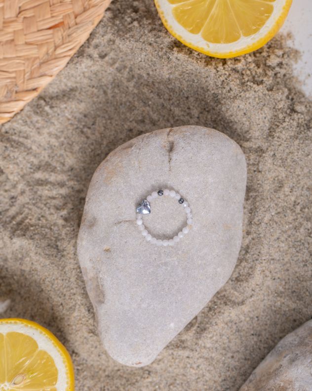 GRAV Moonstone Heart Ásvány Gyűrű