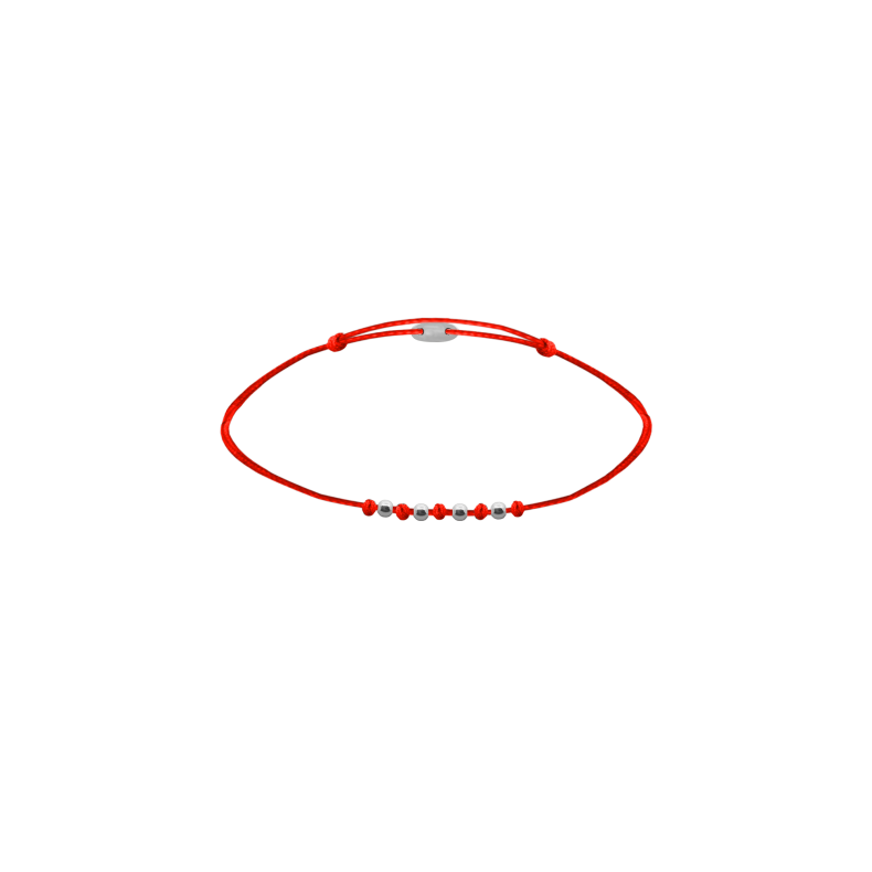 GRAV Piros Védelmező Baby Ezüst 925 Fonalas Karkötő
