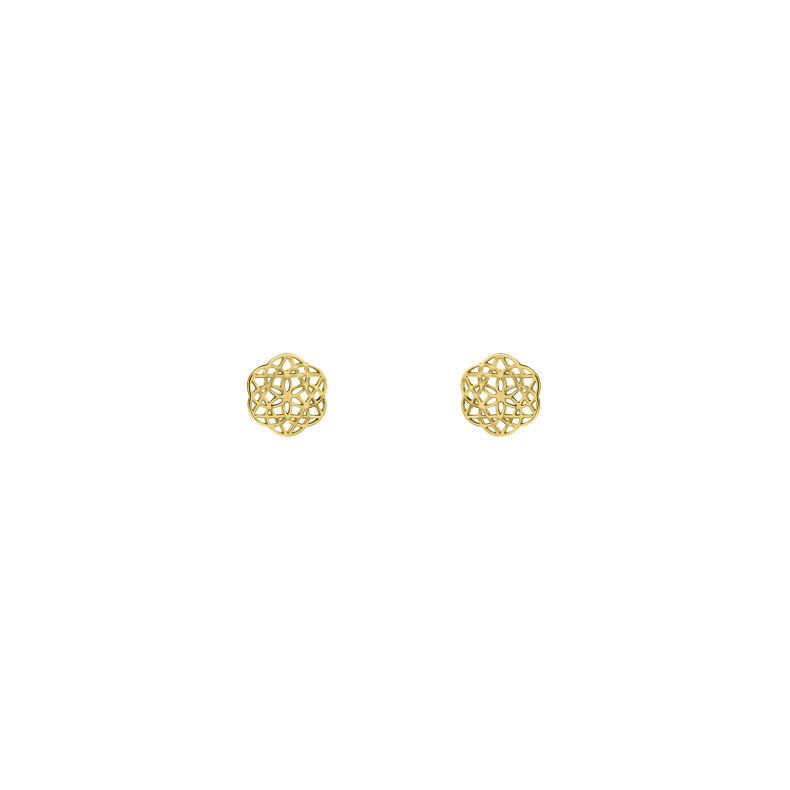 GRAV Flower Of Life Arany 14K Fülbevaló