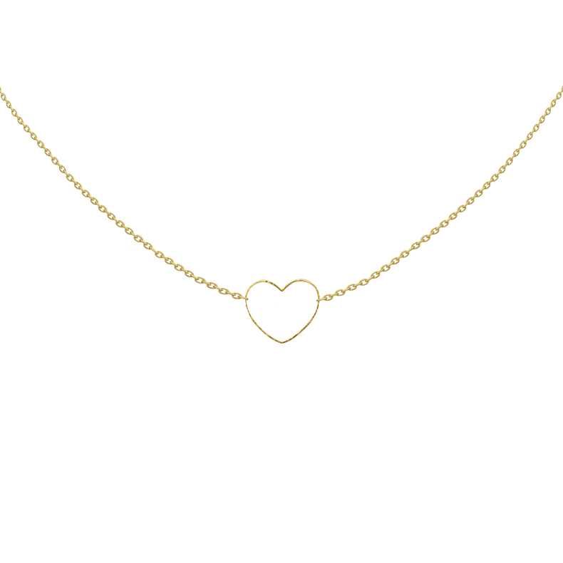 GRAV Quintessa Big Heart Contour Arany 14K Nyaklánc