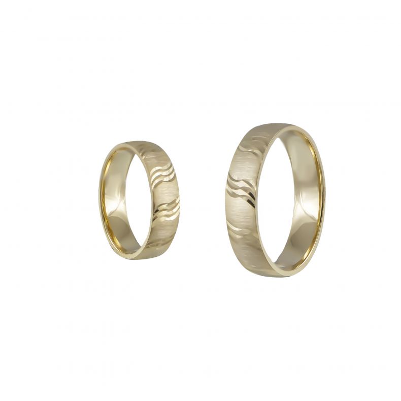 Wedding Arany 14k Karikagyűrű