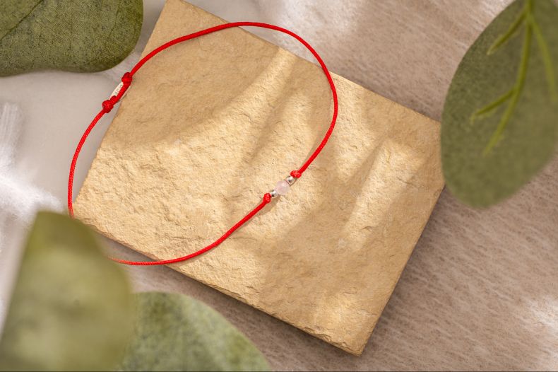 GRAV Piros Védelmező Baby Ezüst 925 Fonalas Karkötő