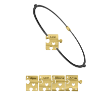 GRAV Puzzle Family 4 Arany 14K Fonalas Karkötő